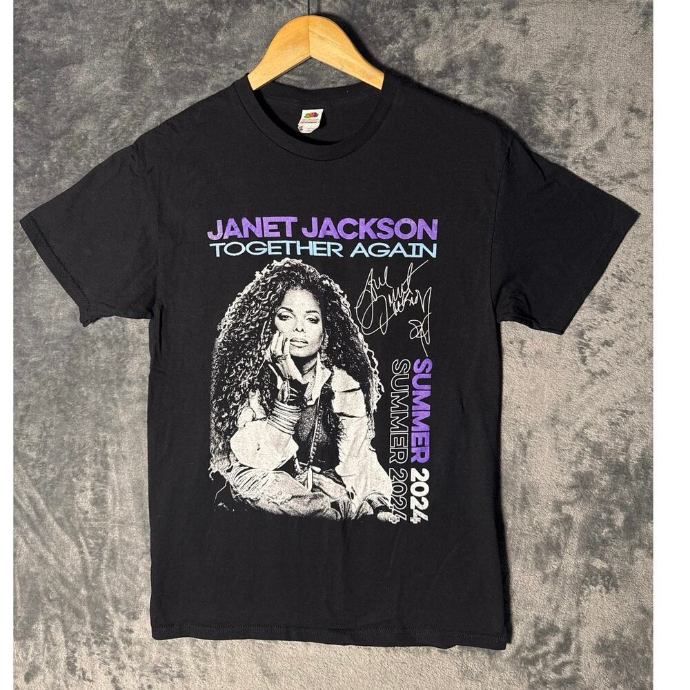 Band Tee x Janet Jackson Together Again Tour Shirt 2024 Concert Size Medium BLK